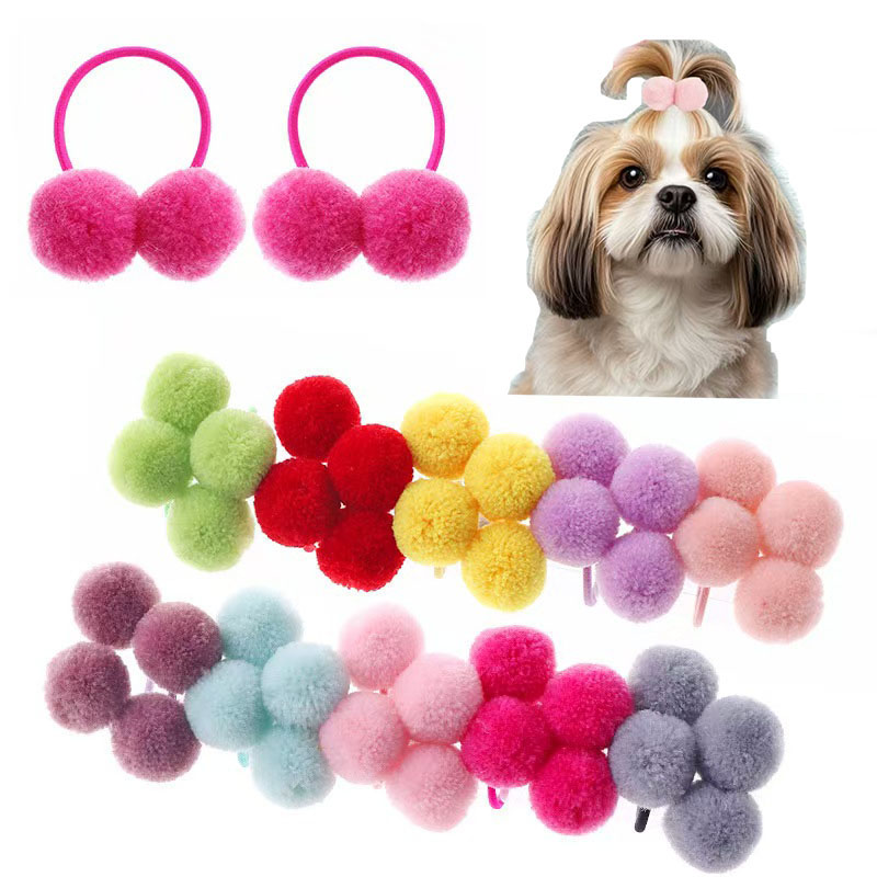 Pet Supplies Wholesale - 5/10 Buah Bola Rambut Solid Elastis