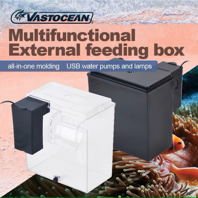 Pet Supplies Fish - VASTOCEAN Tangki Ikan Kotak Makan Eksternal