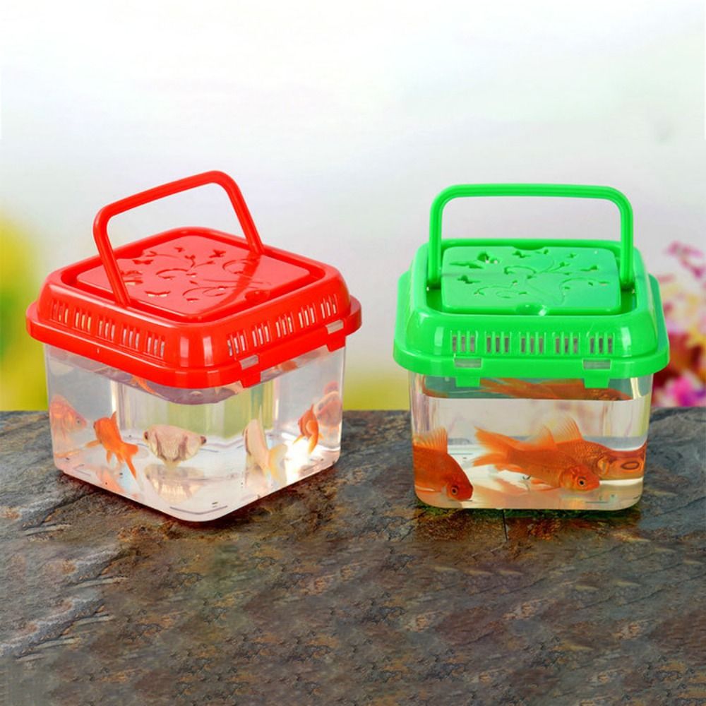 Pet Supplies Fish - Kandang pembawa Hamster pemberi makan plastik